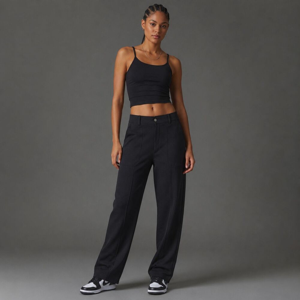 JORDAN Women's New Pants SMALL Black Standard Fit Coupe Zip Ankle FN5446-010